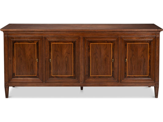Beaufort 80-Inch Sideboard in Maple and Walnut