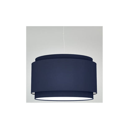 Alicia Linen Double Drum Pendant