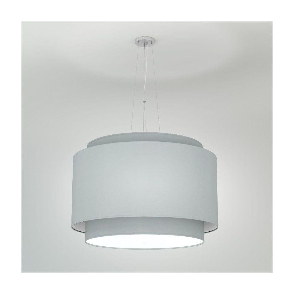 Alicia Linen Double Drum Pendant