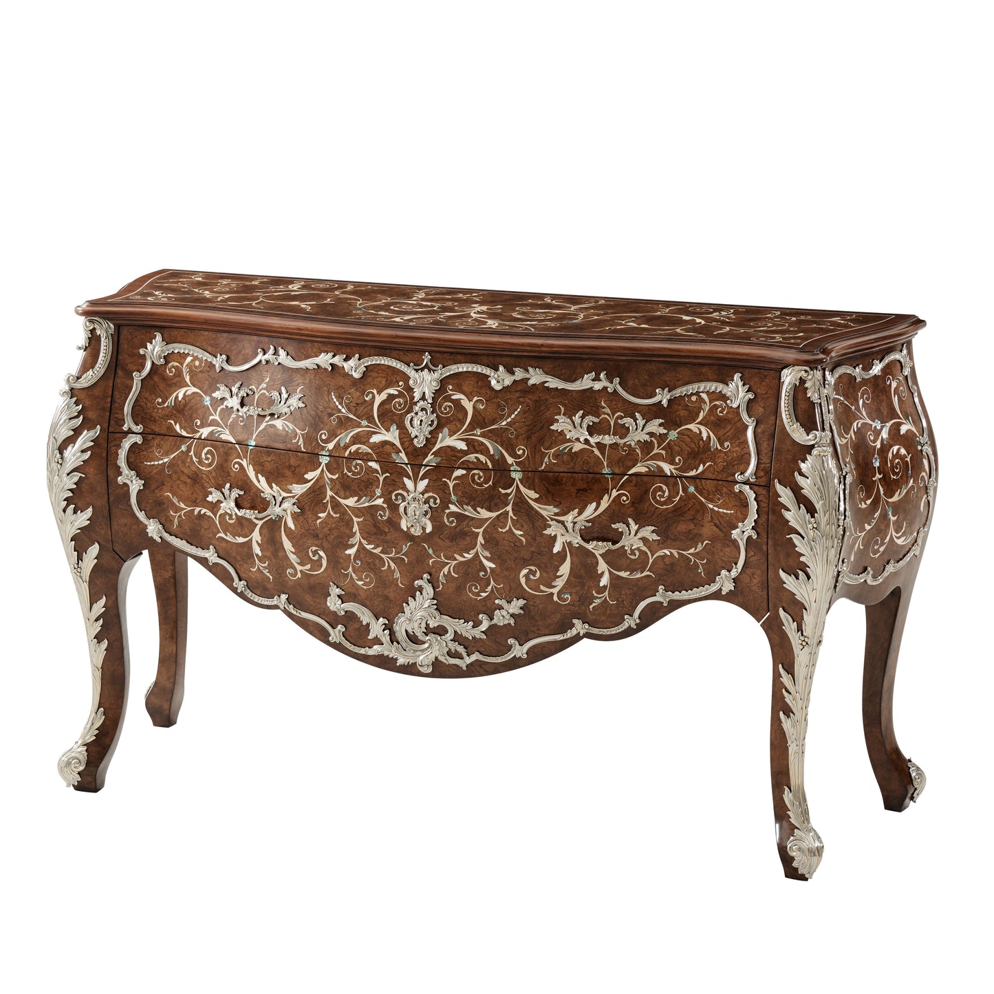 Theodore Alexander Laurent Bombe Commode Open Box Item