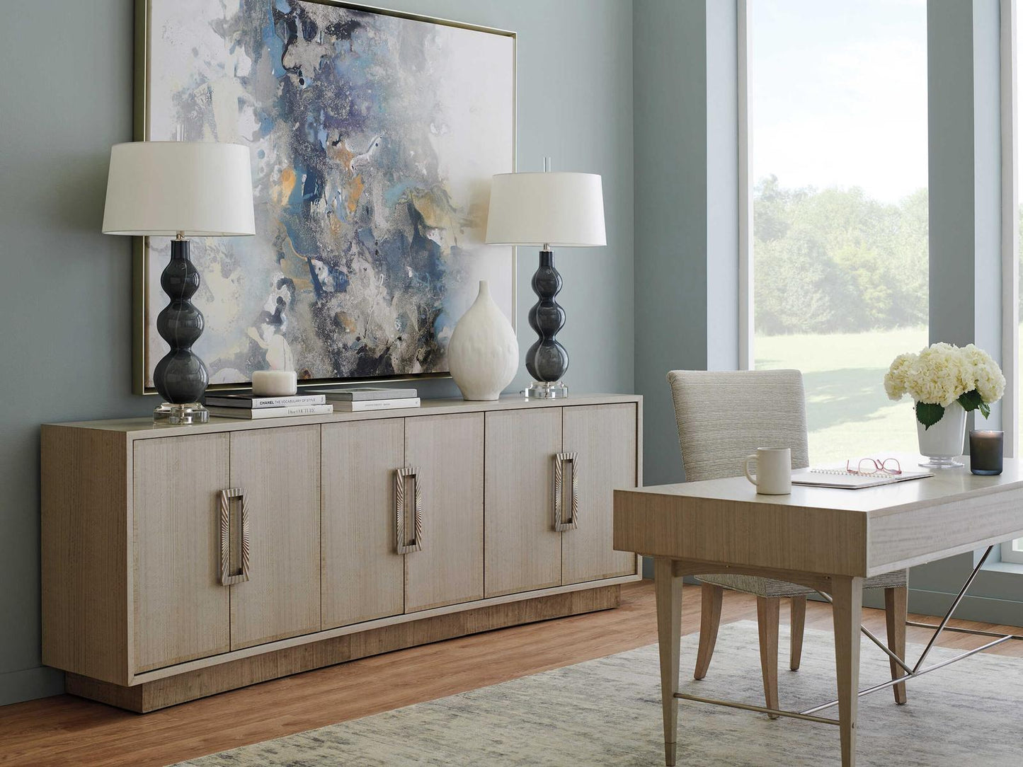 Studio Designs Donovan Long Media Console in Dove Gray