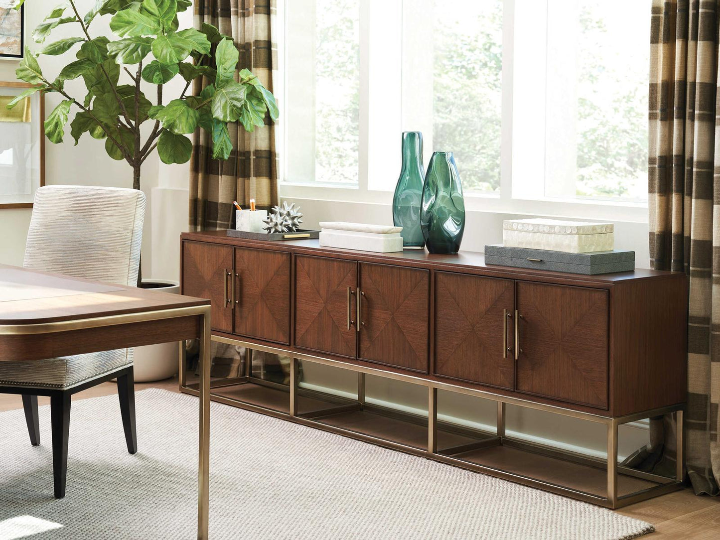 Studio Designs Cameron 100-Inch Long Media Console in Dark Walnut