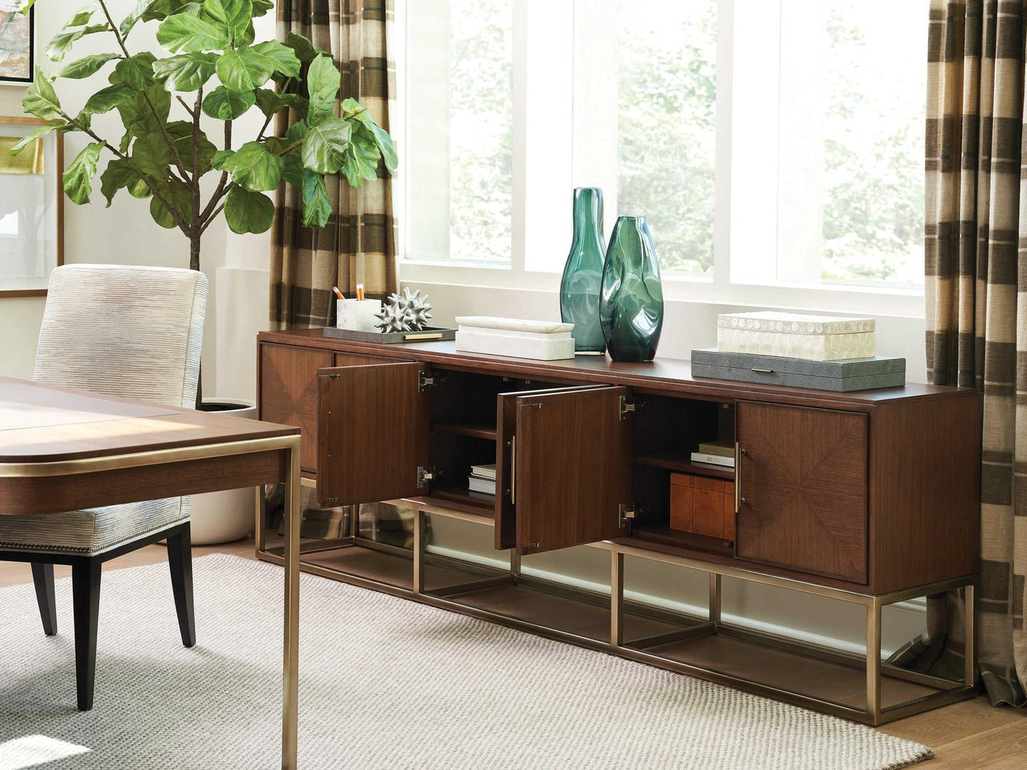 Studio Designs Cameron 100-Inch Long Media Console in Dark Walnut