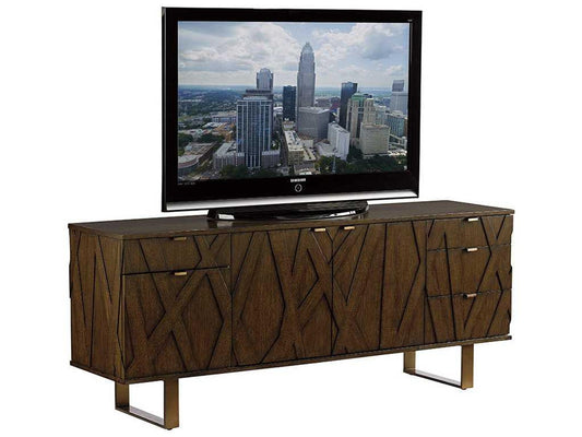Cross Effect Ellison 74-Inch Media Console in Mocha Oak