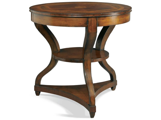 Masterpiece Estate Round End Table in Antique Mahogany