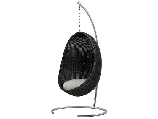 Nanna Ditzel Hanging Egg Chair with Stand and Sailcloth Seagull Cushion
