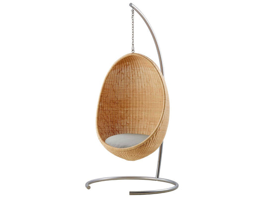 Design Originals Love Nest Rattan Lounge Chair with Sailcloth Seagull Cushion