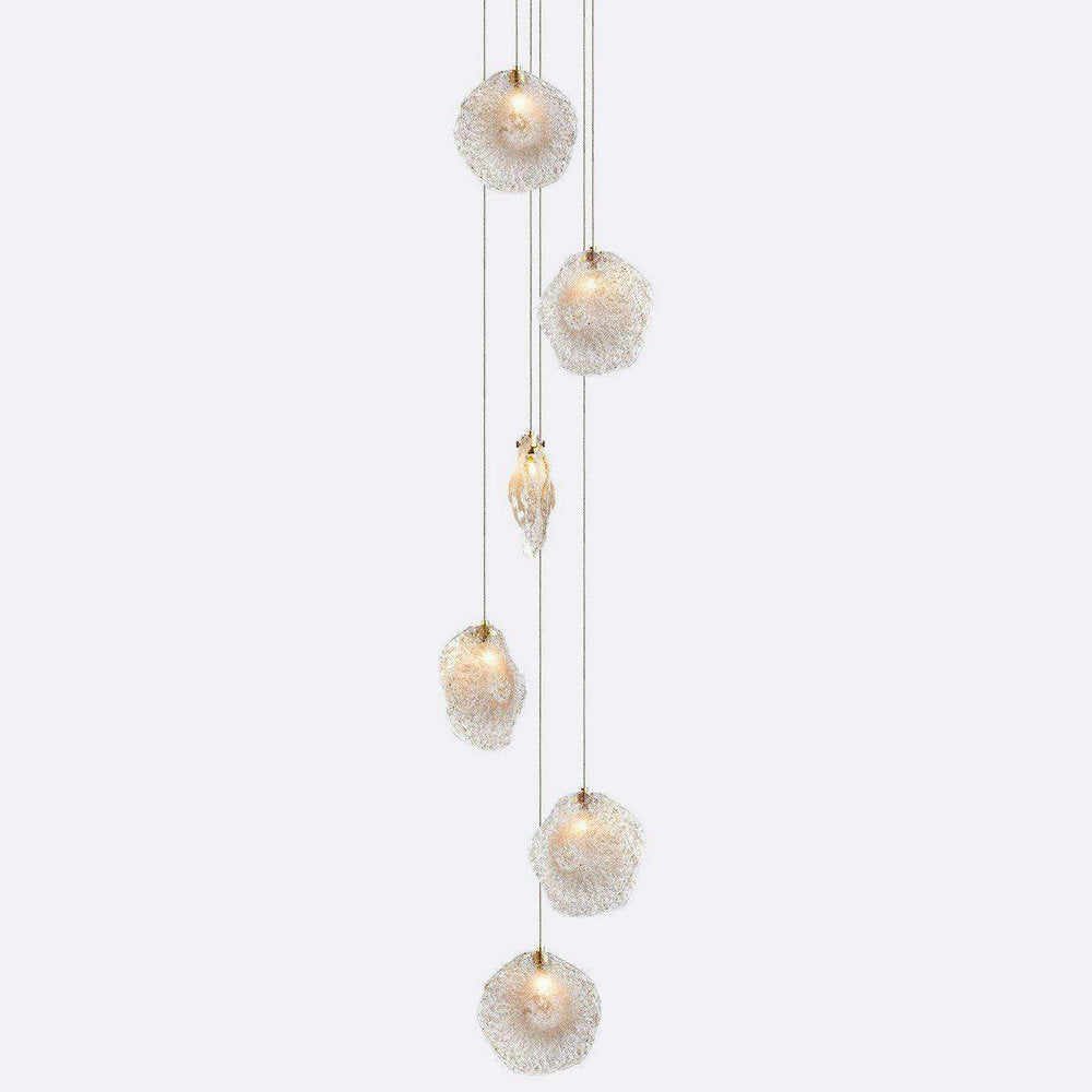 Crystal Shell CS6 LED Multi-Light Pendant