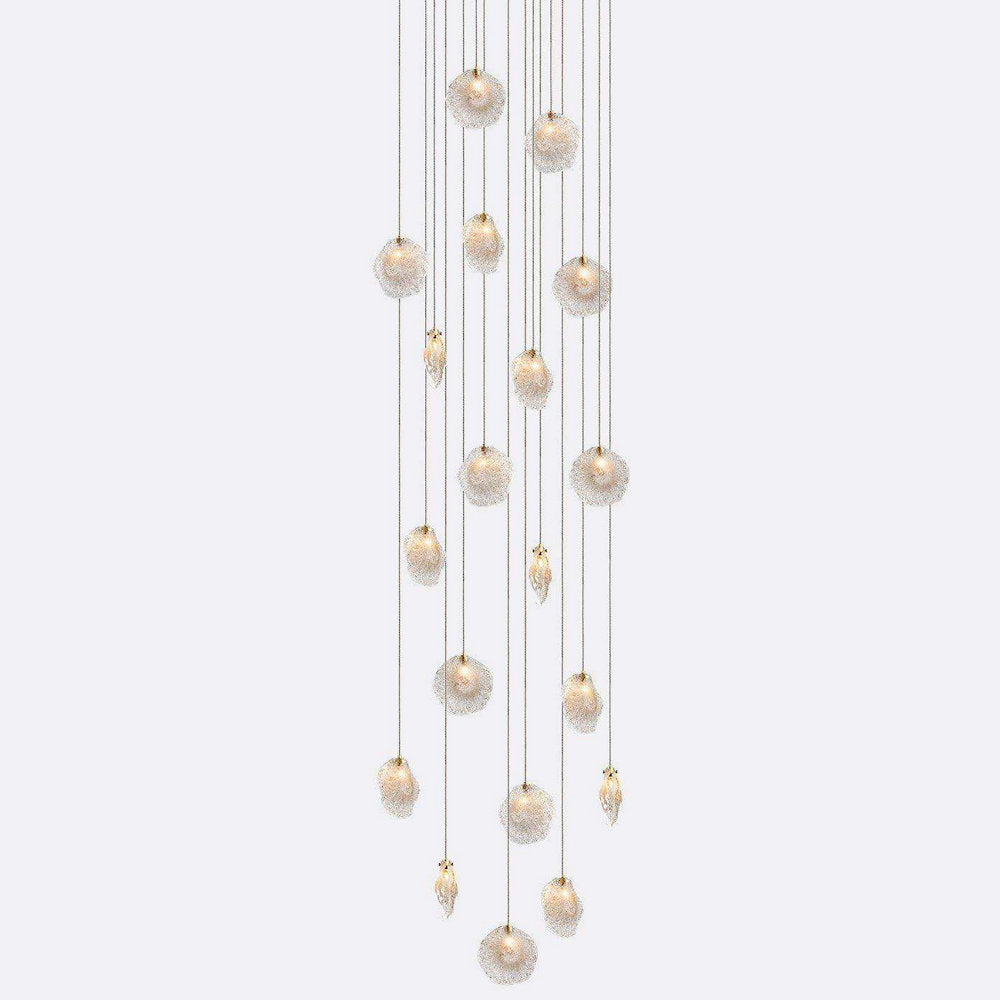 Crystal Shell CS19 LED Multi Light Pendant