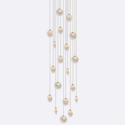 Crystal Shell CS19 LED Multi Light Pendant