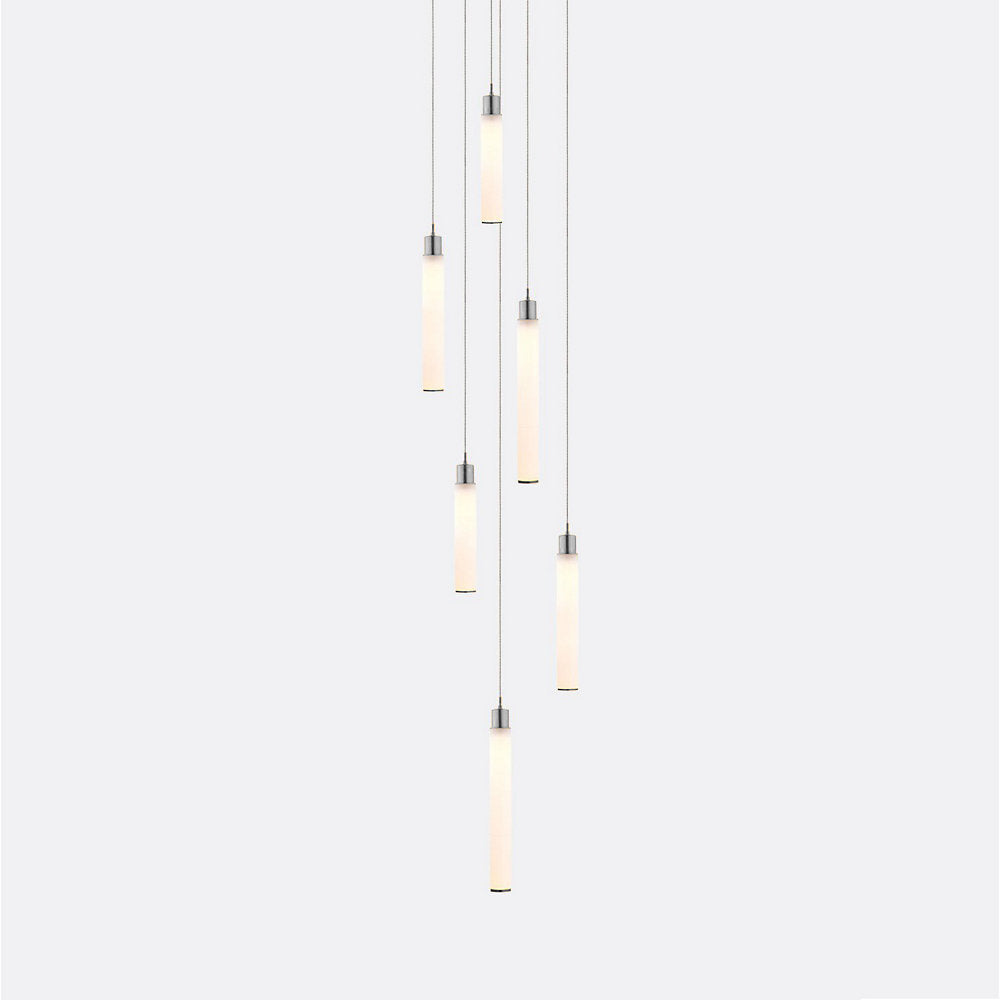 White Candle 6 Multi-Light Pendant