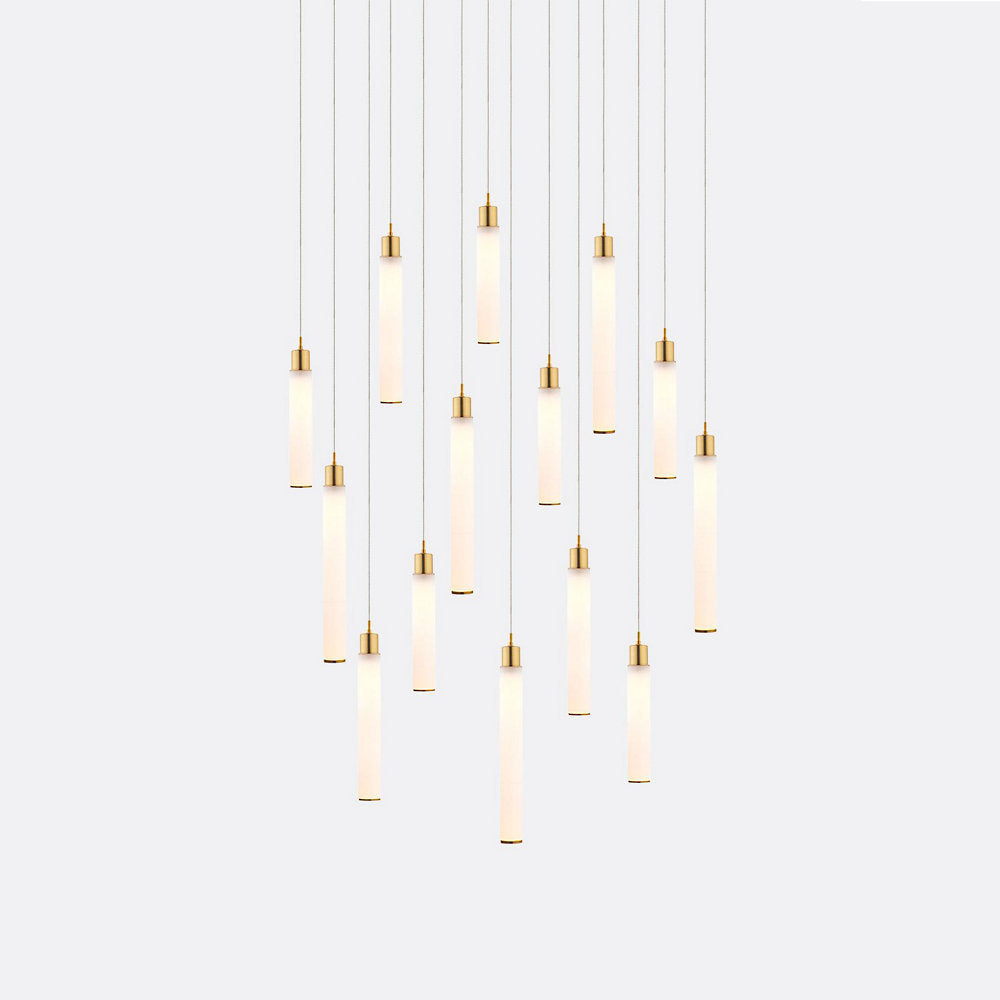 White Candle 14 Multi-Light Pendant
