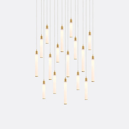 White Candle 17 Multi-Light Pendant