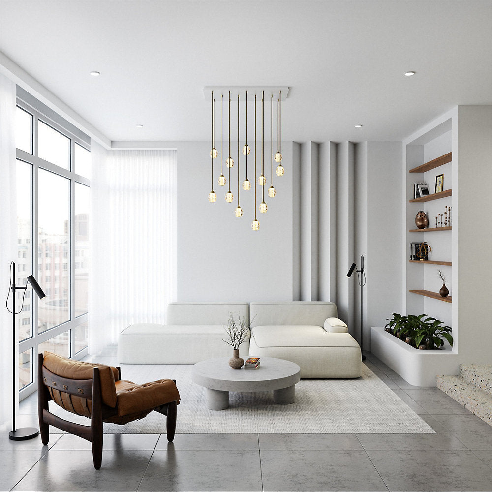 Honey Comb Rectangular Chandelier