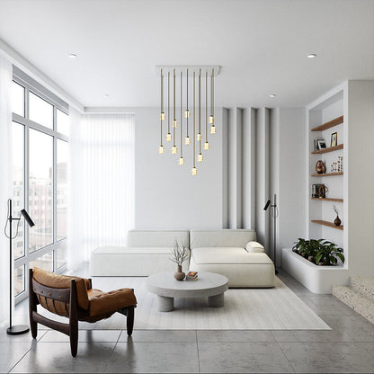 Honey Comb Rectangular Chandelier