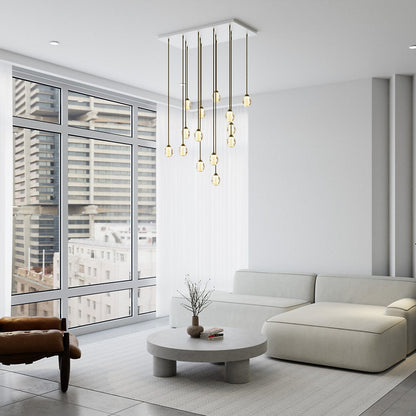 Honey Comb Rectangular Chandelier