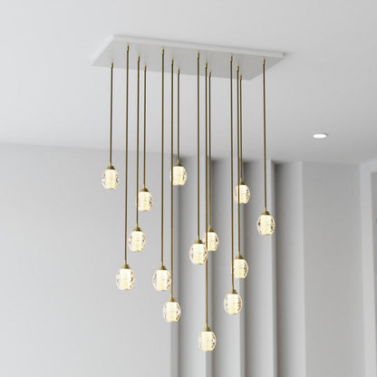 Honey Comb Rectangular Chandelier