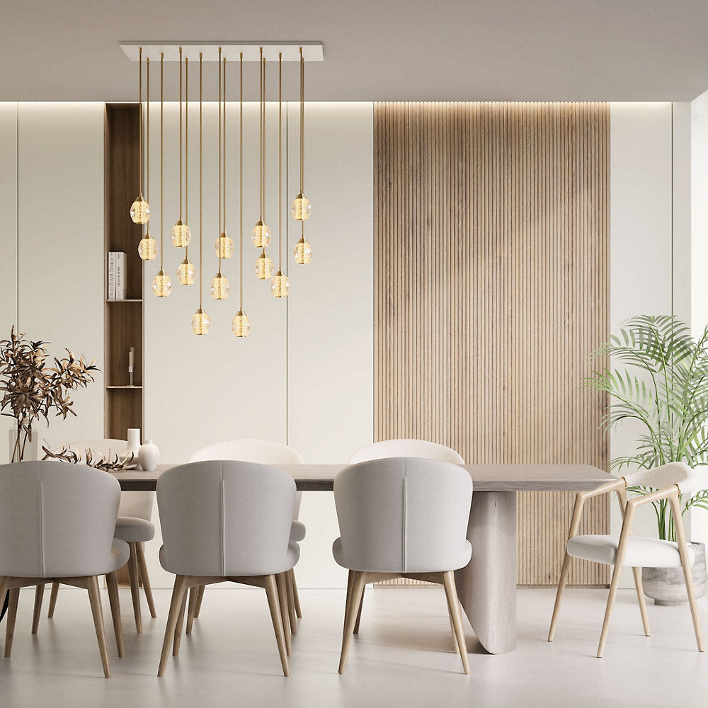 Honey Comb Rectangular Chandelier