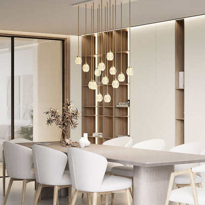 Honey Comb Rectangular Chandelier