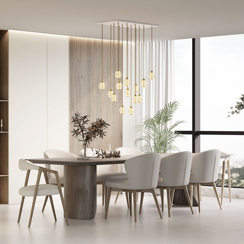 Honey Comb Rectangular Chandelier
