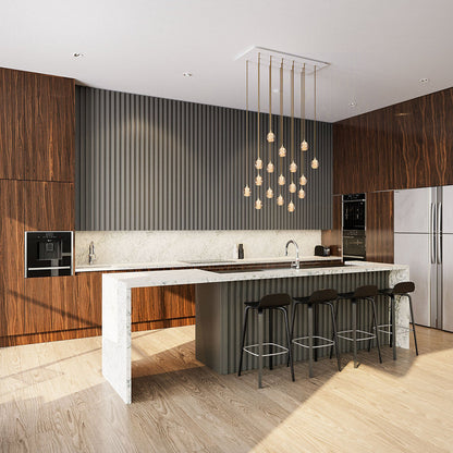 Honey Comb Rectangular Chandelier