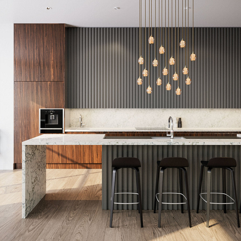 Honey Comb Rectangular Chandelier