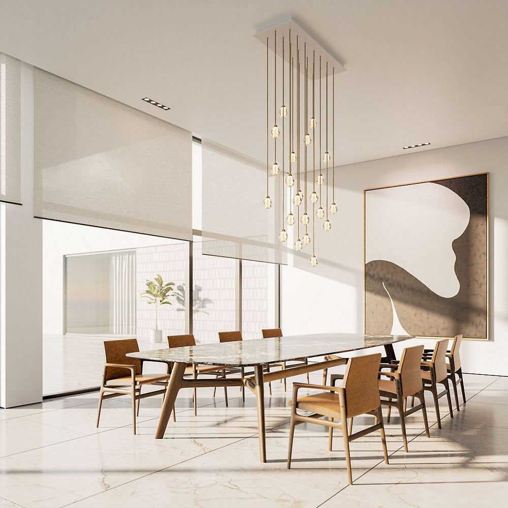 Honey Comb Rectangular Chandelier