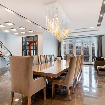Dew Rectangular Canopy Chandelier