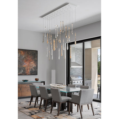 Dew Rectangular Canopy Chandelier