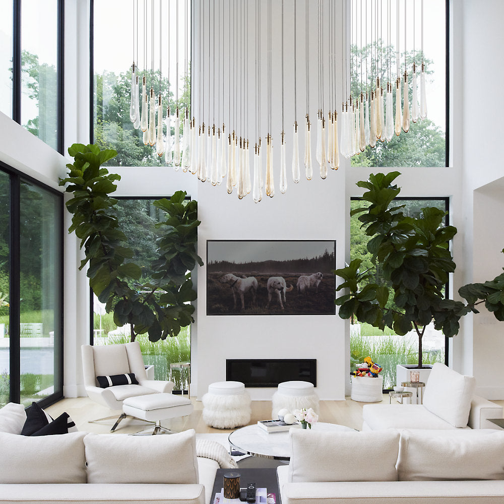 Dew Rectangular Canopy Chandelier