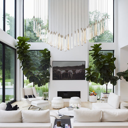 Dew Rectangular Canopy Chandelier