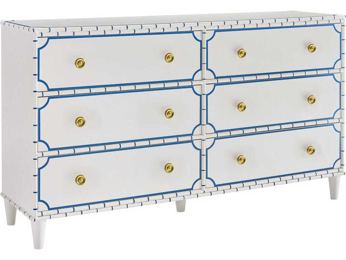 Greenwich 6-Drawers White Double Dresser