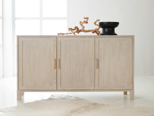 Maui Three Door Ash Veneer Credenza with Adjustable Shelves