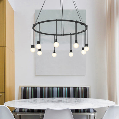 Suspenders 24" LED Single Ring Chandelier
