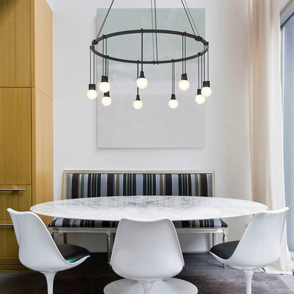 Suspenders 24" LED Single Ring Chandelier