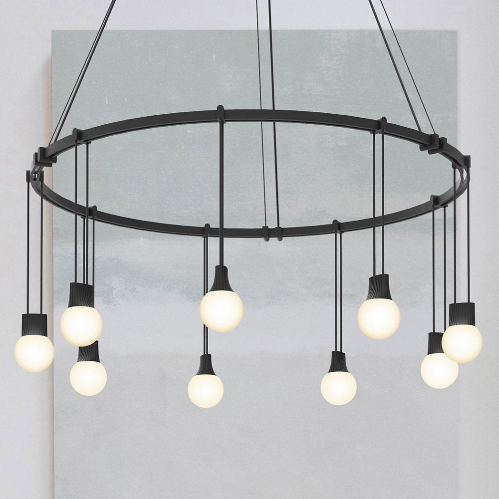 Suspenders 24" LED Single Ring Chandelier