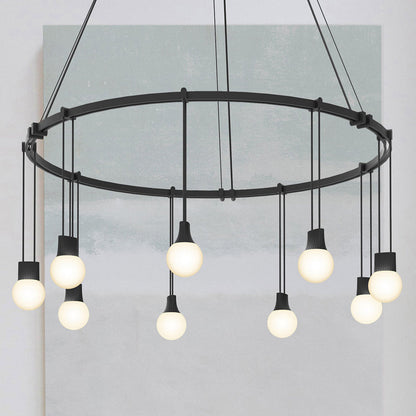 Suspenders 24" LED Single Ring Chandelier