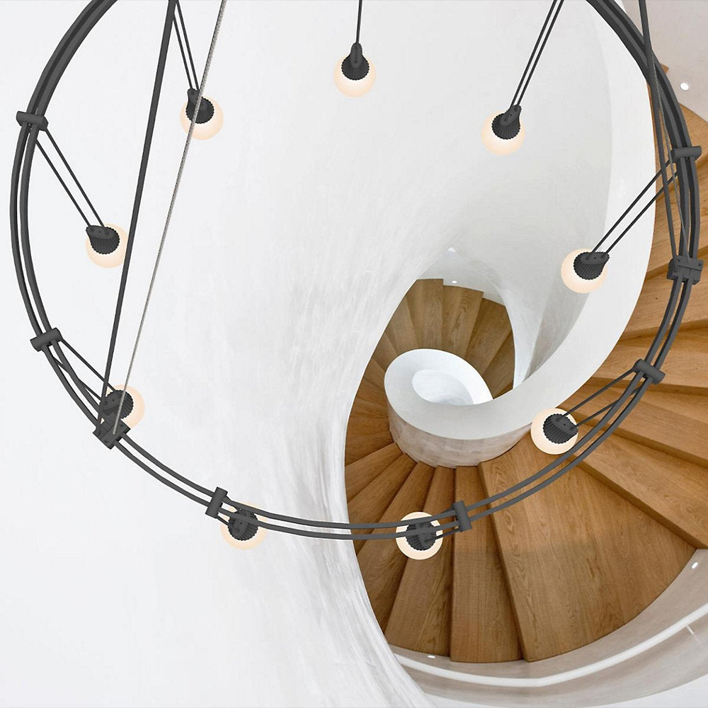 Suspenders 24" LED Single Ring Chandelier