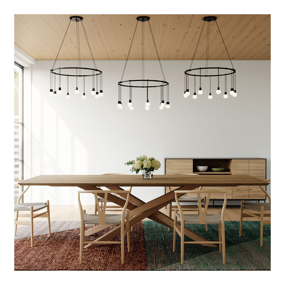Suspenders 24" LED Single Ring Chandelier