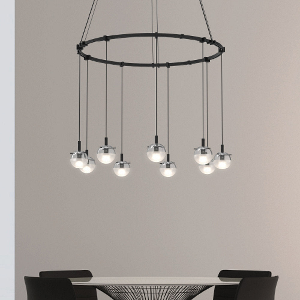 Suspenders 24" LED Single Ring Chandelier