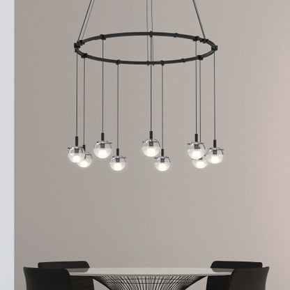 Suspenders 24" LED Single Ring Chandelier