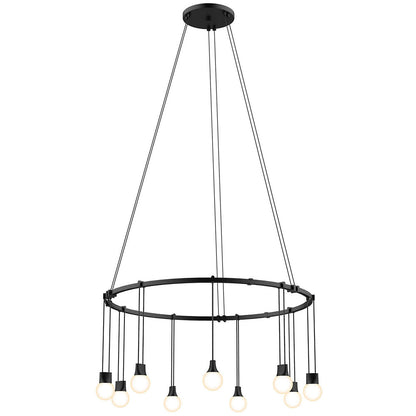 Suspenders 24" LED Single Ring Chandelier