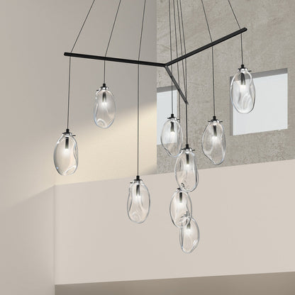 Liquid Tri-Spreader Multi-Light Pendant