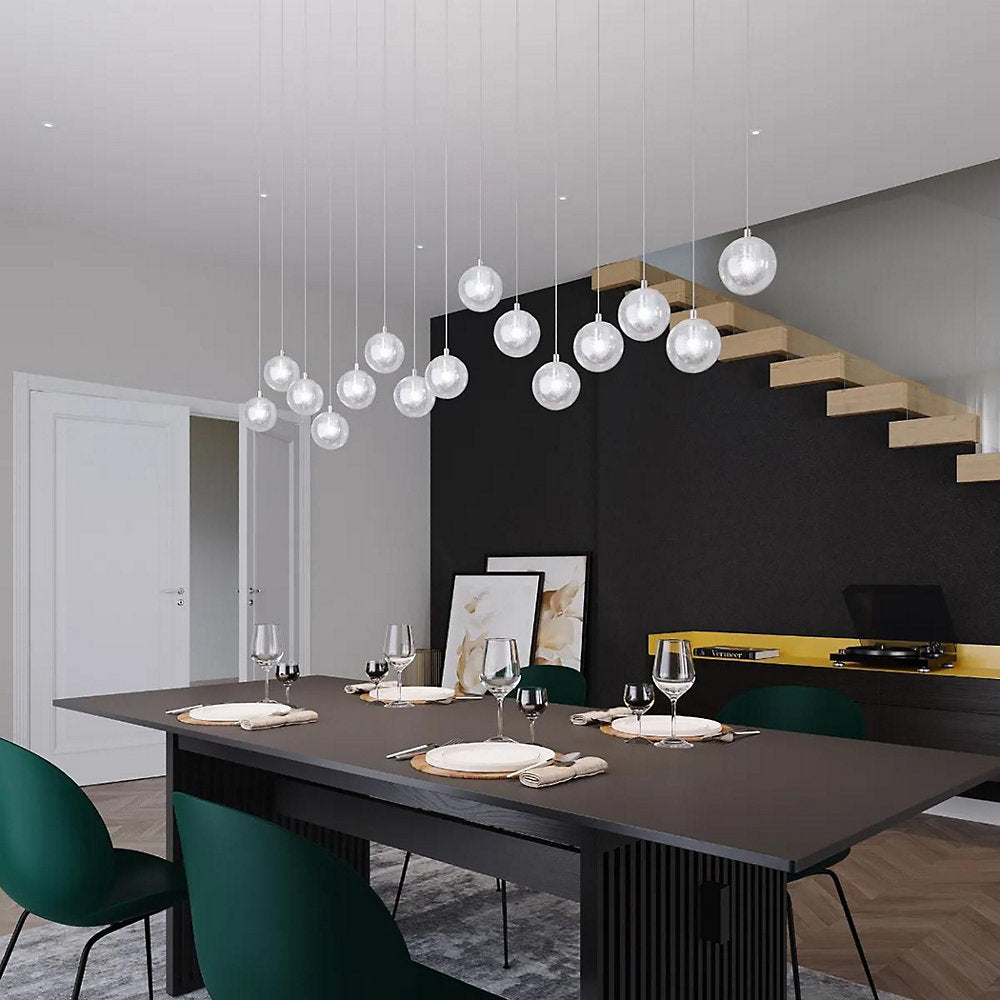 Champagne Bubbles Round LED Multi-Light Pendant