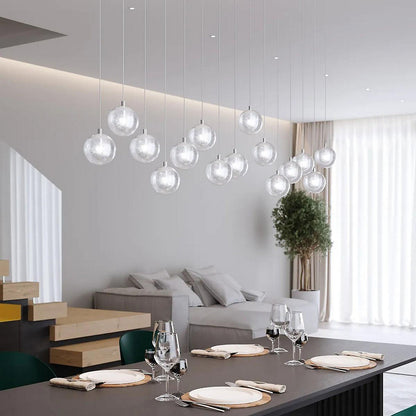 Champagne Bubbles Round LED Multi-Light Pendant