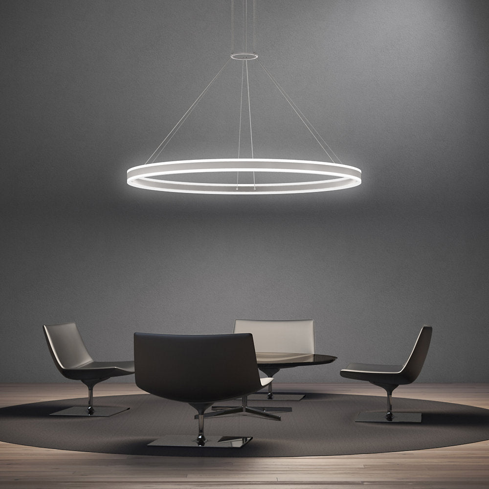 Double Corona LED Ring Pendant