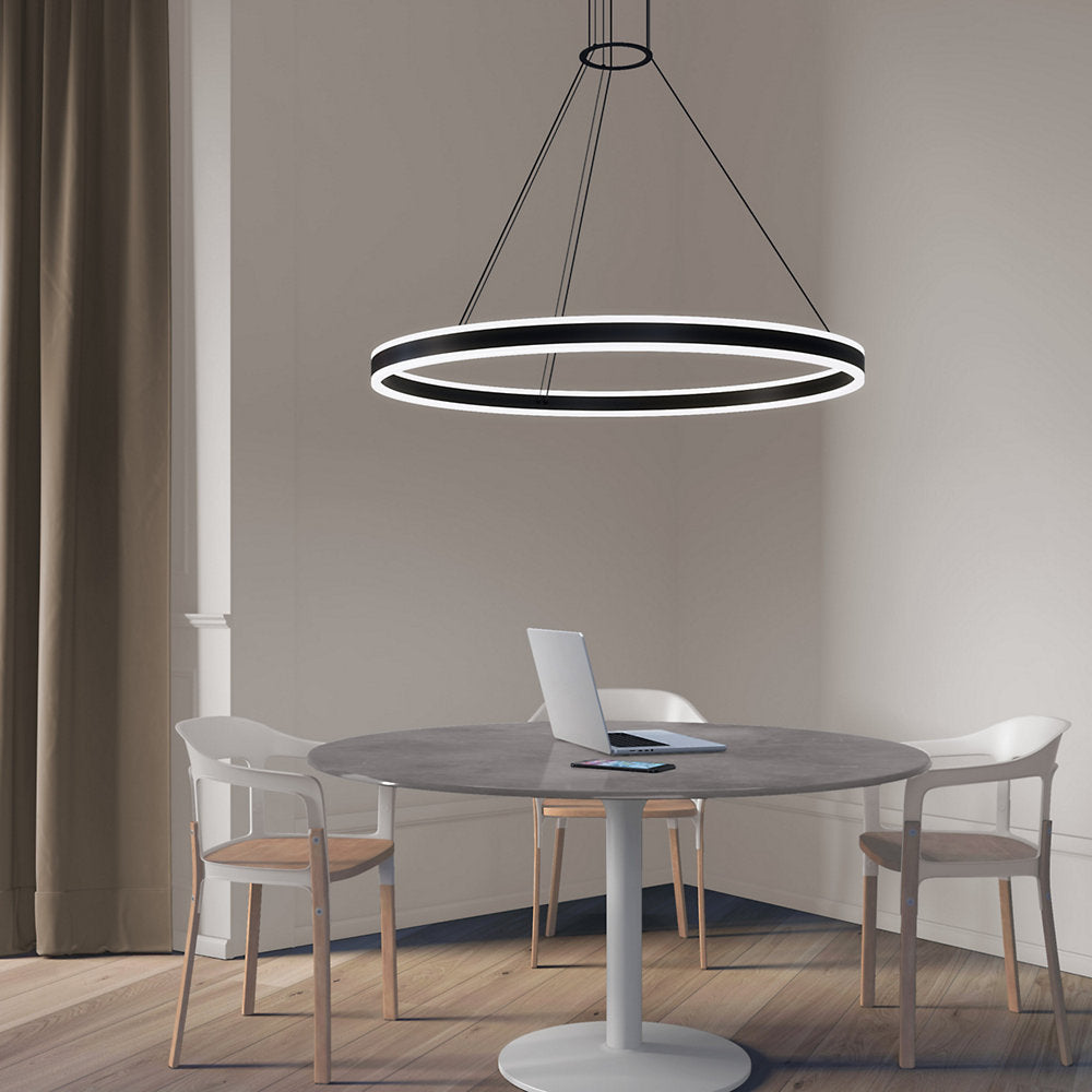 Double Corona LED Ring Pendant
