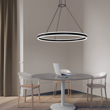 Double Corona LED Ring Pendant