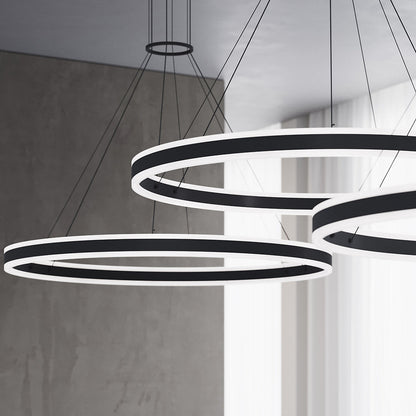 Double Corona LED Ring Pendant
