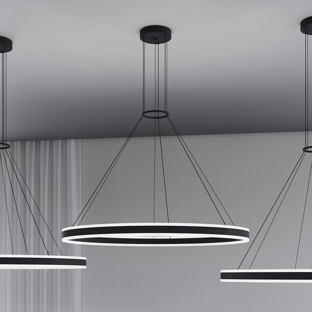 Double Corona LED Ring Pendant